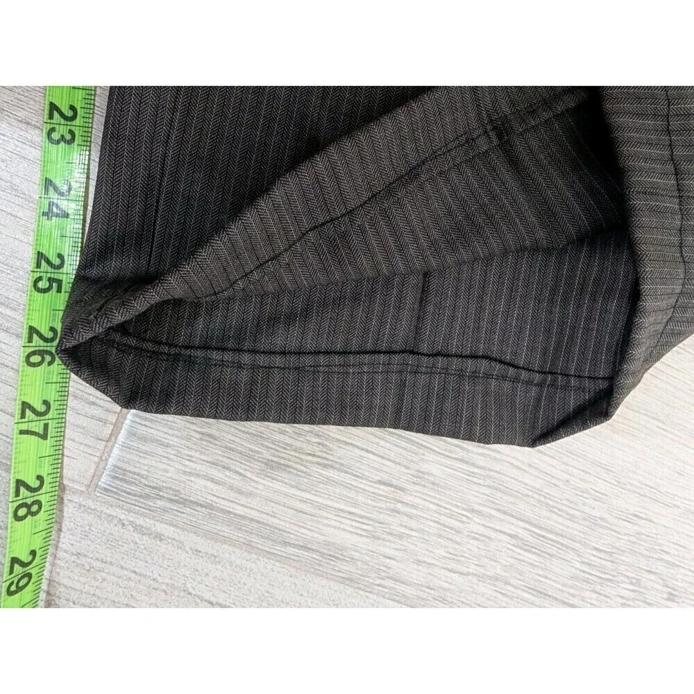 Banana Republic Straight Trouser Pants Mens Gray‎ Wool Size 42x27 Short N88